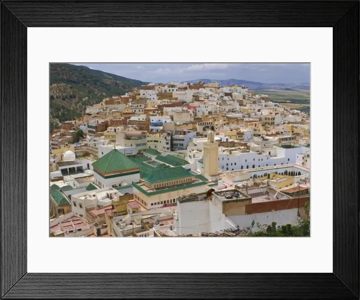 Framed Print : View over Moulay Idriss (Moulay Idriss Zerhoun), Morocco, North Africa, Africa Framed Print : View over Moulay Idriss (Moulay Idriss Zerhoun), Morocco, North Africa, Africa