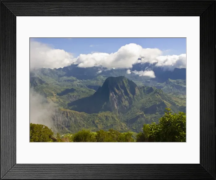 Framed Print : View over the Cirque de la Salazie, La Reunion, Indian Ocean, Africa Framed Print : View over the Cirque de la Salazie, La Reunion, Indian Ocean, Africa