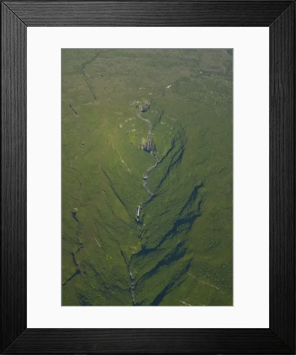 Framed Print : Aerial views of waterfalls, La Reunion, Indian Ocean, Africa Framed Print : Aerial views of waterfalls, La Reunion, Indian Ocean, Africa