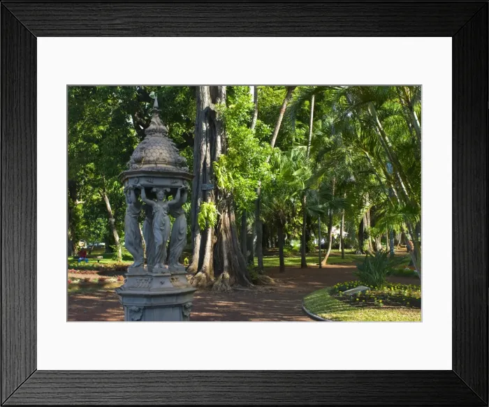 Framed Print : Statue in the Botanical Garden, St-Denis, La Reunion, Indian Ocean, Africa Framed Print : Statue in the Botanical Garden, St-Denis, La Reunion, Indian Ocean, Africa