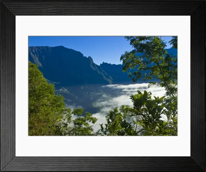 Framed Print : The crater of Cilaos, La Reunion, Indian Ocean, Africa Framed Print : The crater of Cilaos, La Reunion, Indian Ocean, Africa