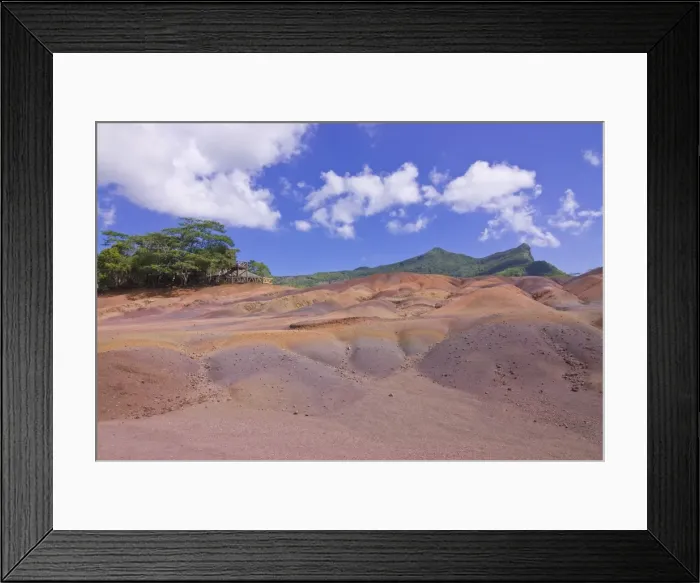 Framed Print : Chamarel Coloured Earths, Mauritius, Indian Ocean, Africa Framed Print : Chamarel Coloured Earths, Mauritius, Indian Ocean, Africa