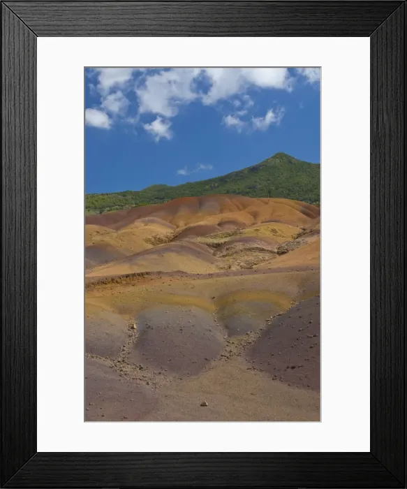 Framed Print : Chamarel Coloured Earths, Mauritius, Indian Ocean, Africa Framed Print : Chamarel Coloured Earths, Mauritius, Indian Ocean, Africa