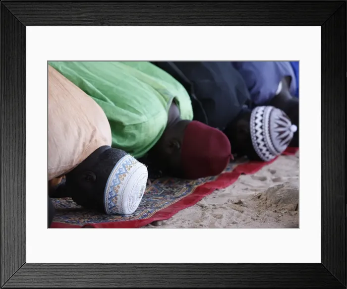 Framed Print : Friday prayers, Abene, Casamance, Senegal, West Africa, Africa