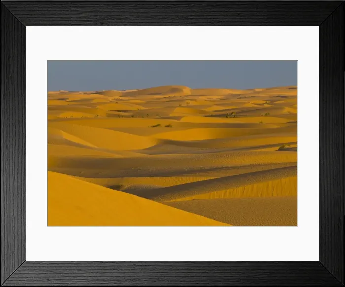 Framed Print : Sand dunes at sunset, near Chinguetti, Mauritania, Africa Framed Print : Sand dunes at sunset, near Chinguetti, Mauritania, Africa