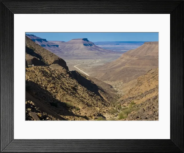 Framed Print : Canyon near Atar on the way to Chinguetti, Mauritania, Africa Framed Print : Canyon near Atar on the way to Chinguetti, Mauritania, Africa