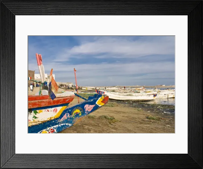 Framed Print : Fishing boats in the habour of Nouadhibou, Mauritania, Africa Framed Print : Fishing boats in the habour of Nouadhibou, Mauritania, Africa