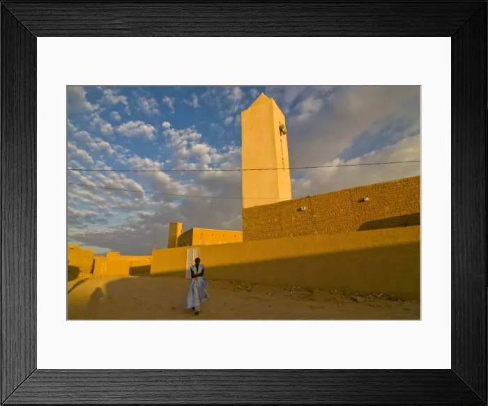 Framed Print : Mosque at Atar at sunrise, Mauritania, Africa