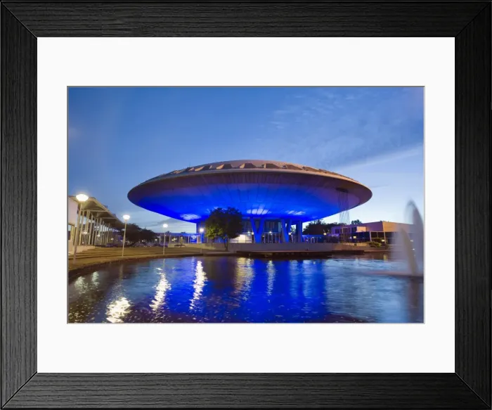 Framed Print : Evoluon built in 1996, exhibit on science and technology, by L. L. C. de Bever and L Framed Print : Evoluon built in 1996, exhibit on science and technology, by L. L. C. de Bever and L