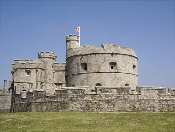 Henry VIIIs fort, Pendennis castle, Falmouth, Cornwall, England, United Kingdom