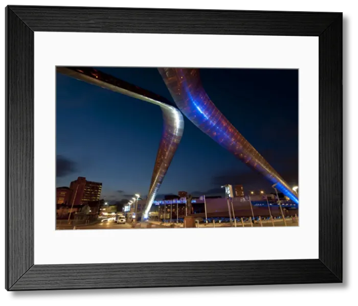 Framed Print : Whittle Arch and statue at night, Coventry, West Midlands, England, United Kingdom Framed Print : Whittle Arch and statue at night, Coventry, West Midlands, England, United Kingdom