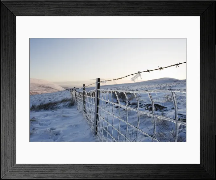 Framed Print : Ice covered fence on Pen y Fan mountain, Brecon Beacons National Park, Powys, Wales, United Kingdom Framed Print : Ice covered fence on Pen y Fan mountain, Brecon Beacons National Park, Powys, Wales, United Kingdom
