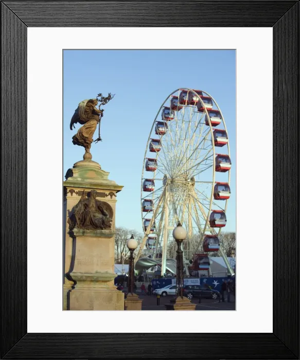 Framed Print : Winter Wonderland Big Wheel, and statue on Boer War memorial, Civic Centre Framed Print : Winter Wonderland Big Wheel, and statue on Boer War memorial, Civic Centre