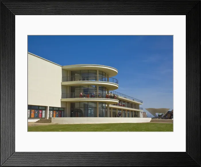 Framed Print : Outdoor stage for performances and exterior architecture, the De La Warr Pavilion Framed Print : Outdoor stage for performances and exterior architecture, the De La Warr Pavilion
