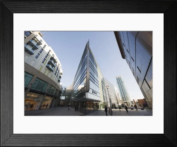 Framed Print : John Lewis department store, city center shopping area, Cardiff, Wales Framed Print : John Lewis department store, city center shopping area, Cardiff, Wales