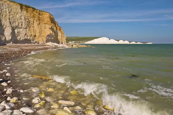 View of The Seven Sisters, Hope Gap beach, Seaford Head, South Downs Way