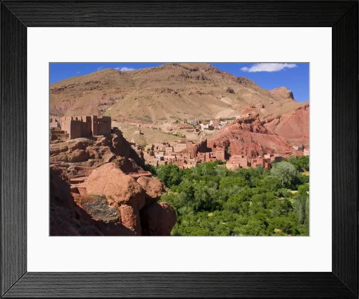 Framed Print : Old ksar in the Dades Gorge, Morocco, North Africa, Africa