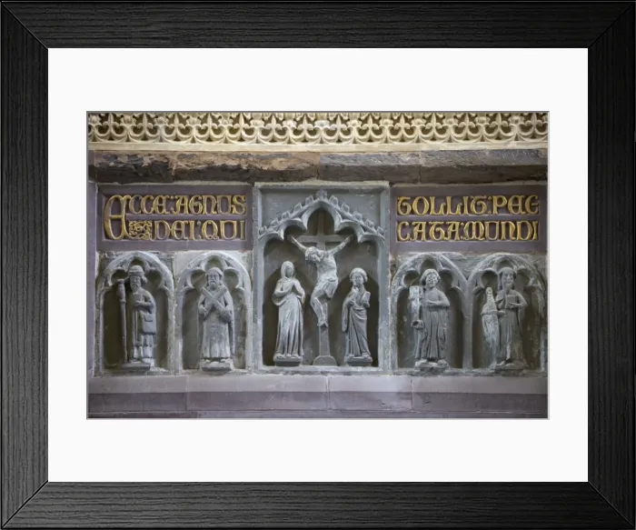 Framed Print : Holy Trinity Chapel altar medieval reredos with St. James, St. Andrew, St Framed Print : Holy Trinity Chapel altar medieval reredos with St. James, St. Andrew, St
