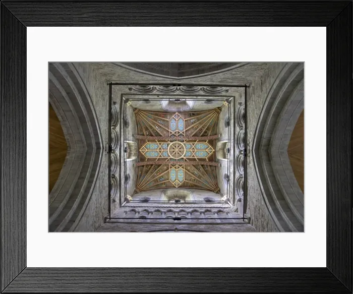 Framed Print : Tower lantern ceiling, St. Davids Cathedral, Pembrokeshire National Park Framed Print : Tower lantern ceiling, St. Davids Cathedral, Pembrokeshire National Park