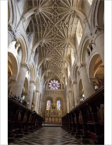 Christ Church Cathedral interior, Oxford University, Oxford, Oxfordshire