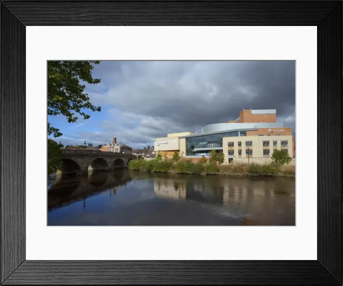 Framed Print : Theatre Severn and Welsh Bridge, Frankwell, Shrewsbury, Shropshire, England Framed Print : Theatre Severn and Welsh Bridge, Frankwell, Shrewsbury, Shropshire, England