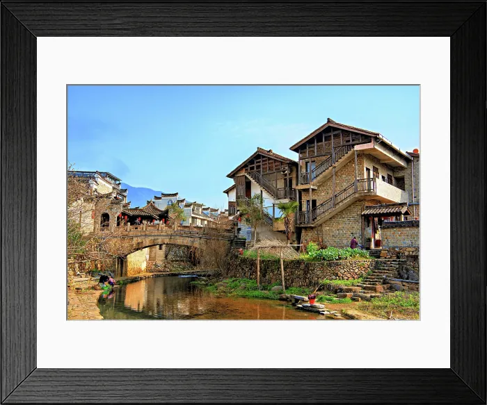 Framed Print : Nianbadu ancient town, Jiangshan City, Zhejiang Province, China