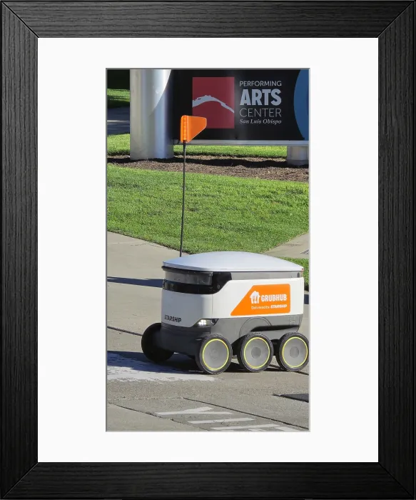 Framed Print : Robot Sandwich delivery, United States of America Framed Print : Robot Sandwich delivery, United States of America
