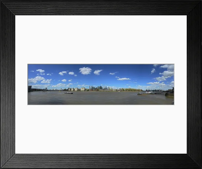 Framed Print : View of Canary Wharf from Greenwich, London, United Kingdom Framed Print : View of Canary Wharf from Greenwich, London, United Kingdom