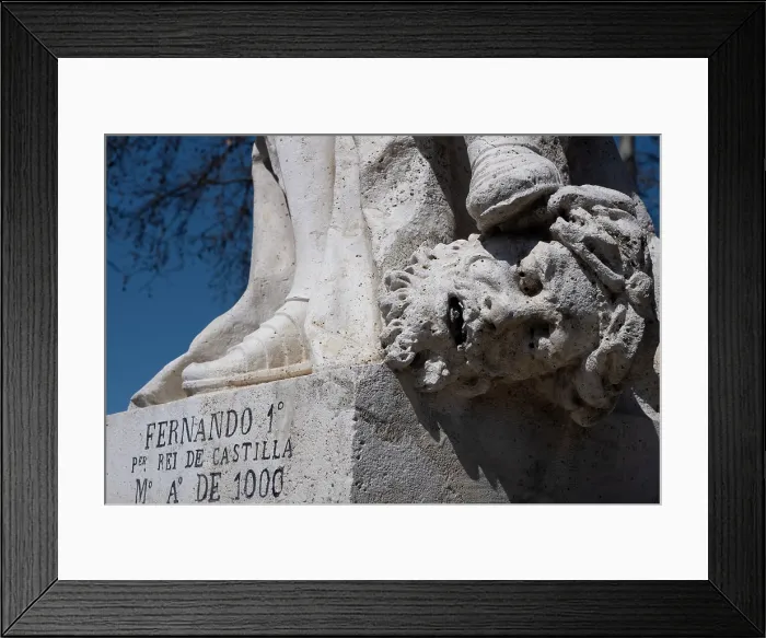 Framed Print : Detail of a sculpture of Fernando 1st in Plaza de Oriente, near the Palace, Madrid, Spain Framed Print : Detail of a sculpture of Fernando 1st in Plaza de Oriente, near the Palace, Madrid, Spain