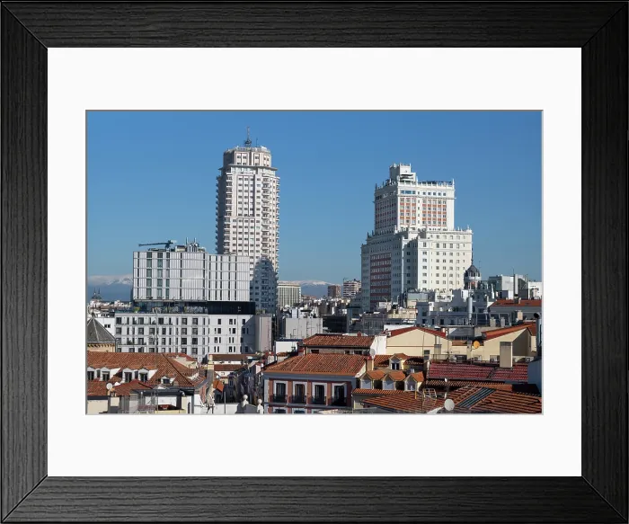 Framed Print : Tall buildings in Plaza de Espana, Madrid, Spain Framed Print : Tall buildings in Plaza de Espana, Madrid, Spain