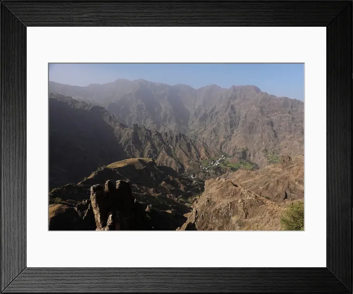 Framed Print : The spectacular scenery of the north coast and volcanic highlands of Saint Anthony, Cape Verde Framed Print : The spectacular scenery of the north coast and volcanic highlands of Saint Anthony, Cape Verde