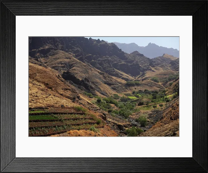 Framed Print : Scenery in the valley of Ribeira de Cruz, northwest Saint Anthony, Cape Verde Framed Print : Scenery in the valley of Ribeira de Cruz, northwest Saint Anthony, Cape Verde