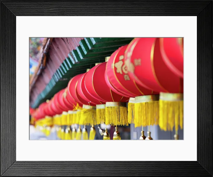Framed Print : Lanterns at Thean Hou Temple, Kuala Lumpur, Selangor, Malaysia