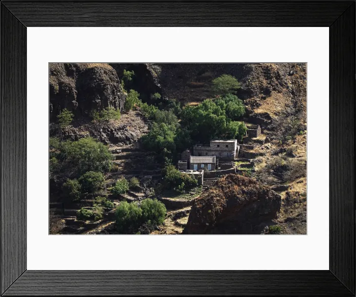 Framed Print : Scenery in the valley of Ribeira de Cruz, northwest Saint Anthony, Cape Verde Framed Print : Scenery in the valley of Ribeira de Cruz, northwest Saint Anthony, Cape Verde