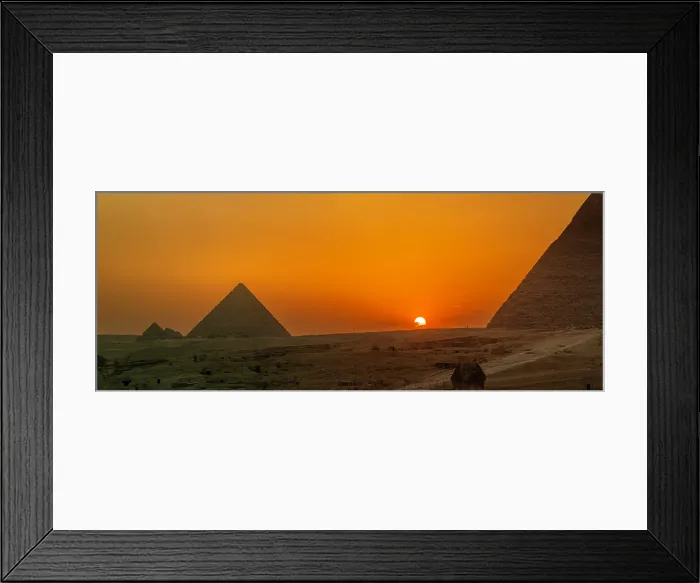 Framed Print : View of Giza Pyramids from rooftop terrace at sunset, Cairo, Egypt, Africa Framed Print : View of Giza Pyramids from rooftop terrace at sunset, Cairo, Egypt, Africa