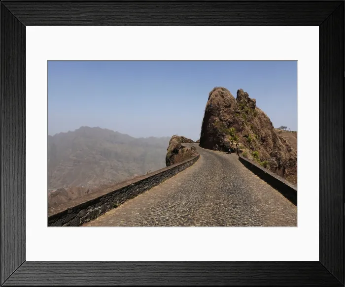 Framed Print : The dramatic scenery in the volcanic highlands of northern Saint Anthony, Cape Verde