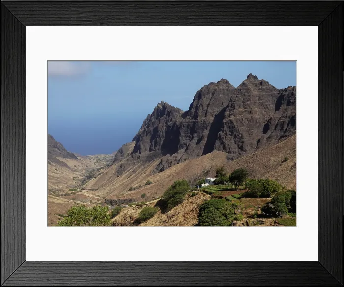 Framed Print : Scenery in the valley of Ribeira de Cruz, northwest Saint Anthony, Cape Verde Framed Print : Scenery in the valley of Ribeira de Cruz, northwest Saint Anthony, Cape Verde
