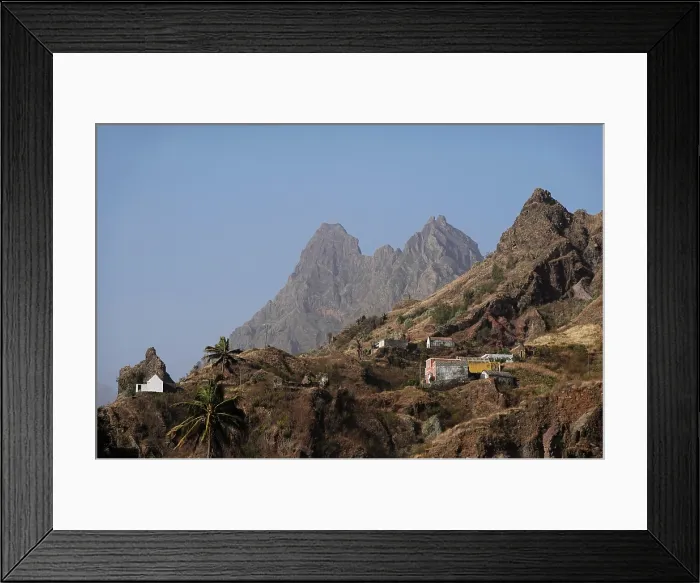 Framed Print : The spectacular scenery of the north coast and volcanic highlands of Saint Anthony, Cape Verde Framed Print : The spectacular scenery of the north coast and volcanic highlands of Saint Anthony, Cape Verde