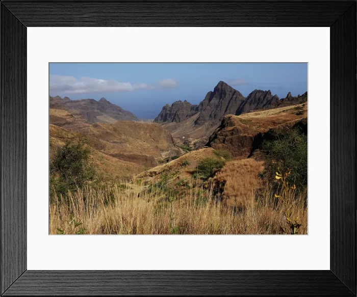 Framed Print : Scenery in the valley of Ribeira de Cruz, northwest Saint Anthony, Cape Verde Framed Print : Scenery in the valley of Ribeira de Cruz, northwest Saint Anthony, Cape Verde