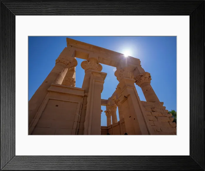 Framed Print : View of Temple at Philae on a sunny day, Aswan, Nubia, Egypt, North Africa, Africa Framed Print : View of Temple at Philae on a sunny day, Aswan, Nubia, Egypt, North Africa, Africa