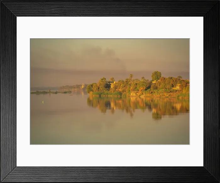 Framed Print : View of reflections in the Nile River at dawn at Al Daba Eya near Luxor, Luxor, Egypt, Africa Framed Print : View of reflections in the Nile River at dawn at Al Daba Eya near Luxor, Luxor, Egypt, Africa