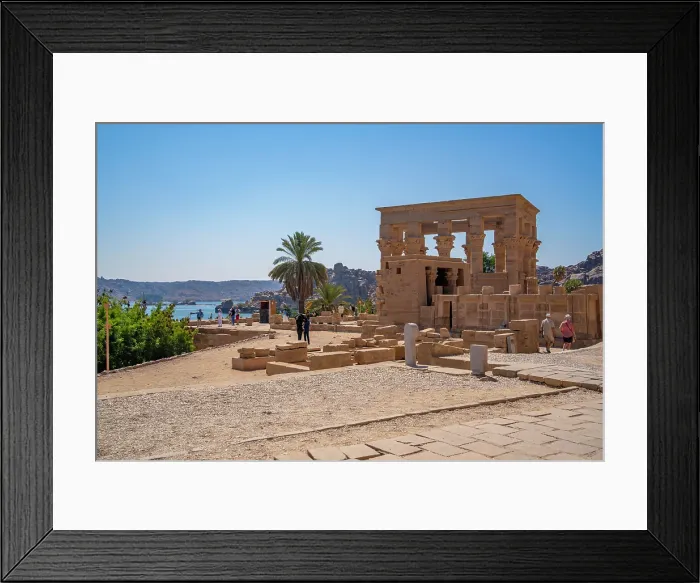 Framed Print : View of visitors at Temple at Philae on a sunny day, Aswan, Nubia, Egypt, North Africa, Africa Framed Print : View of visitors at Temple at Philae on a sunny day, Aswan, Nubia, Egypt, North Africa, Africa