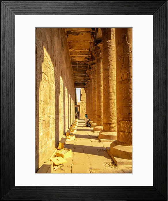 Framed Print : View of Temple of Horus on a sunny day, Edfu, Egypt, North Africa, Africa Framed Print : View of Temple of Horus on a sunny day, Edfu, Egypt, North Africa, Africa
