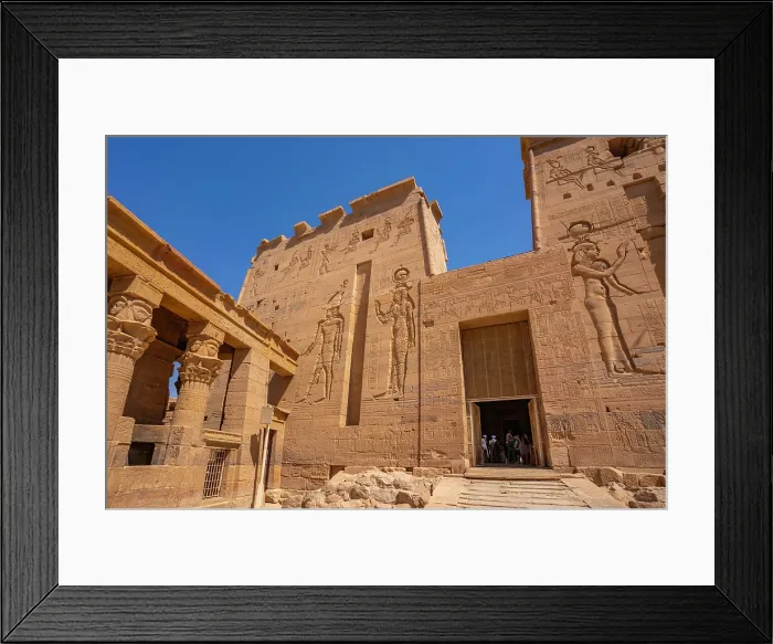 Framed Print : View of Temple at Philae on a sunny day, Aswan, Nubia, Egypt, North Africa, Africa Framed Print : View of Temple at Philae on a sunny day, Aswan, Nubia, Egypt, North Africa, Africa