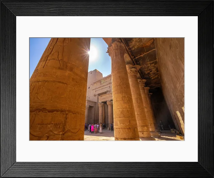 Framed Print : View of Temple of Horus on a sunny day, Edfu, Egypt, North Africa, Africa Framed Print : View of Temple of Horus on a sunny day, Edfu, Egypt, North Africa, Africa
