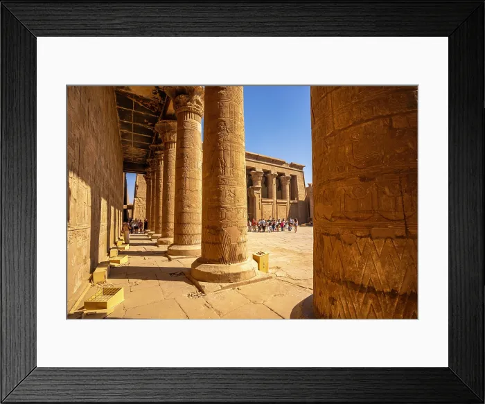Framed Print : View of Temple of Horus on a sunny day, Edfu, Egypt, North Africa, Africa Framed Print : View of Temple of Horus on a sunny day, Edfu, Egypt, North Africa, Africa
