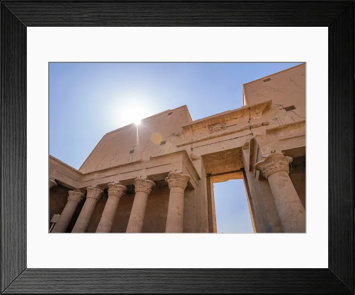Framed Print : View of Temple of Horus on a sunny day, Edfu, Egypt, North Africa, Africa Framed Print : View of Temple of Horus on a sunny day, Edfu, Egypt, North Africa, Africa