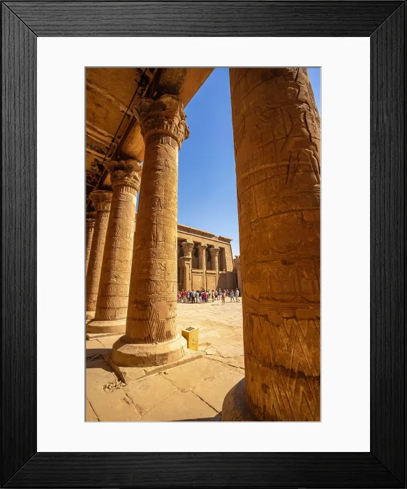 Framed Print : View of Temple of Horus on a sunny day, Edfu, Egypt, North Africa, Africa Framed Print : View of Temple of Horus on a sunny day, Edfu, Egypt, North Africa, Africa