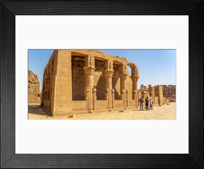 Framed Print : View of the Temple of Horus on a sunny day, Edfu, Egypt, North Africa, Africa Framed Print : View of the Temple of Horus on a sunny day, Edfu, Egypt, North Africa, Africa