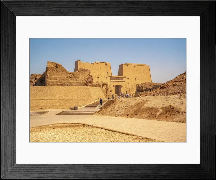 Framed Print : View of the Temple of Horus on a sunny day, Edfu, Egypt, North Africa, Africa Framed Print : View of the Temple of Horus on a sunny day, Edfu, Egypt, North Africa, Africa